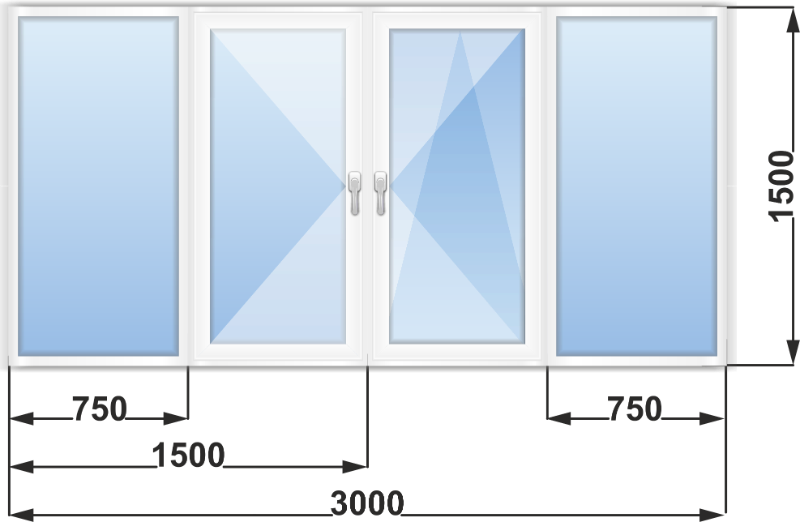 Остекление прямого балкона Остекление прямого балкона, Балашиха