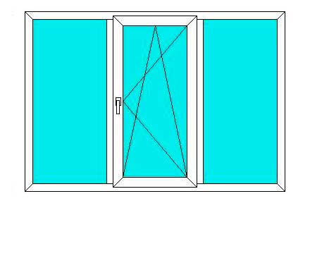 Трехстворчатое окно, Балашиха Трехстворчатое окно