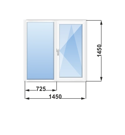 Двухстворчатое окно цена