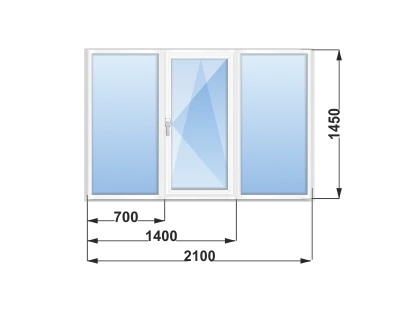 Трехстворчатое окно цена