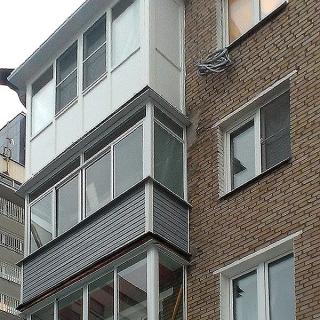 Наружная отделка и остекление балкона в хрущевке, Балашиха Московская область
